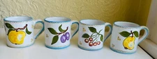 L'Antica Deruta for Majilly Hand Painted Ceramic Mugs Hold 8 oz.