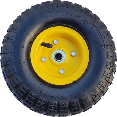 Luft Rad Bollerwagen Ø 260 mm 4.10/3.50-4 Ersatzrad Reifen Sackkarre Felge gelb