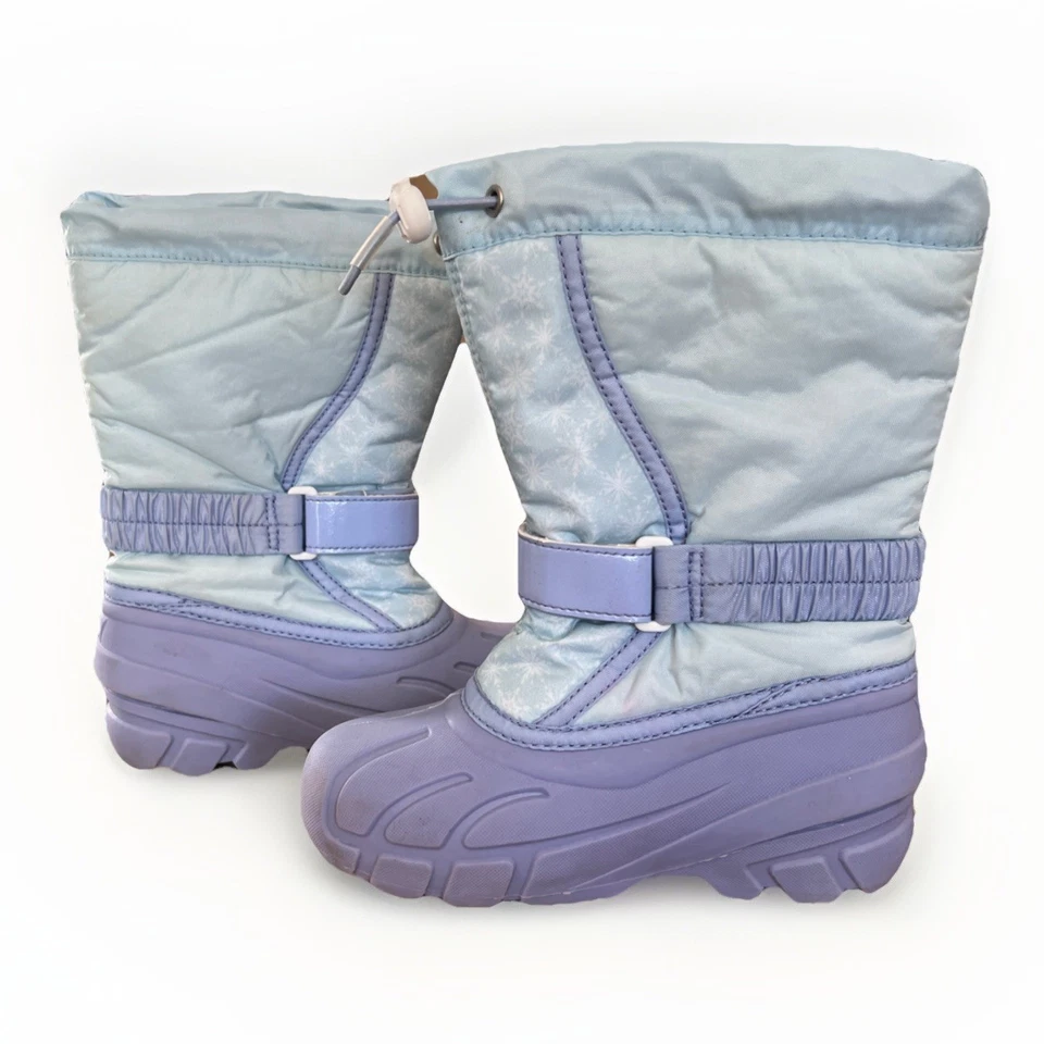 Botas Sorel Juvenil 13 Niña Disney Frozen Elsa Invierno Azul Nieve Púrpura Copo de Nieve Foto 2 de 4