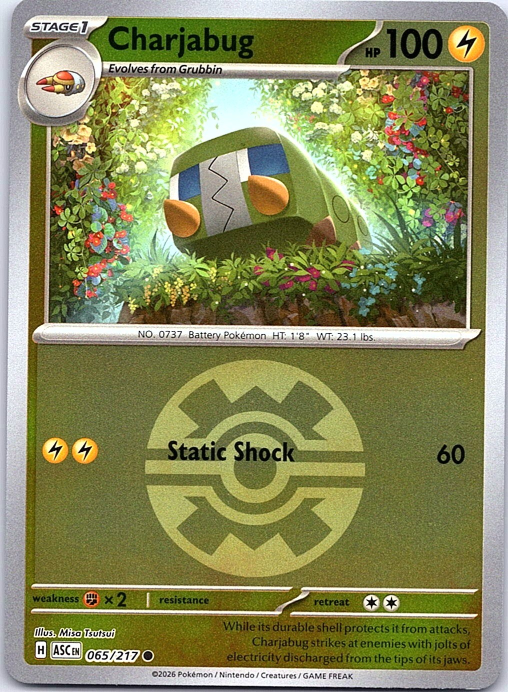 ME: Ascended Heroes #065/217 Charjabug (Quick Ball)