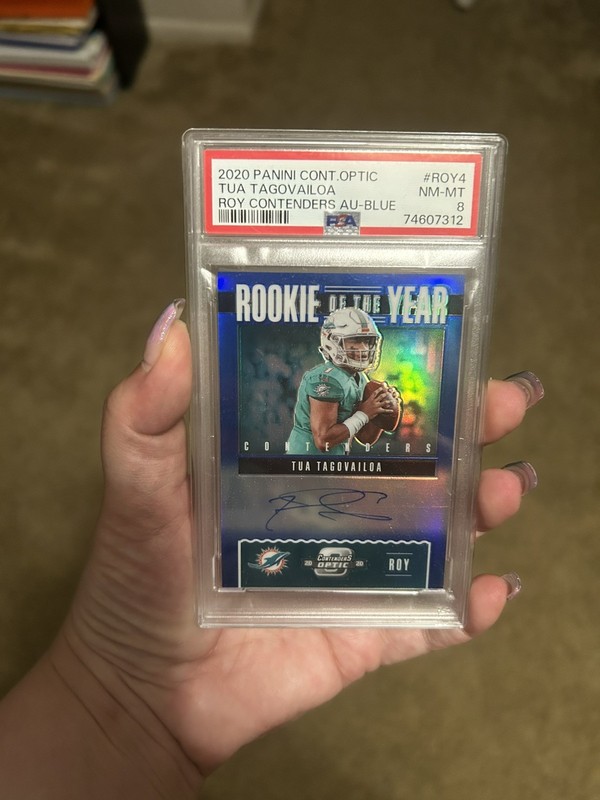 2020 Panini Contenders Optic Tua Tagovailoa Rookie of the Year Contenders Auto