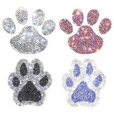 Paw Print Decal Stickers Dog Cat Paw Decals Bling Decor For Car Laptop Window
