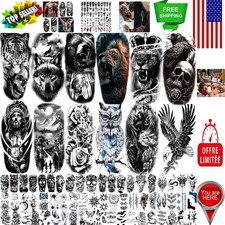 82 Sheets of Waterproof Temporary Tattoos - Elegant Body Art for All Ages