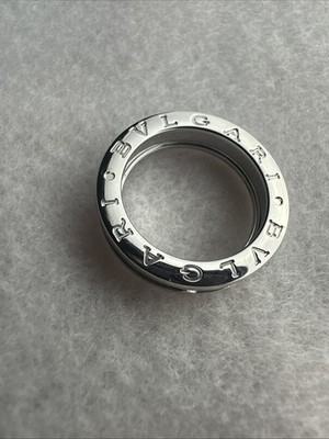 Bvlgari B-zero1 Ring 18K White Gold 1-Band Size 53 US 6.25 Made in Italy 6.3g
