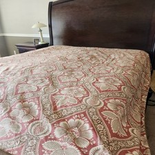 Duvet Cover King Size Red Gray Floral Home Bedding Reversible Zip Close 94 x 86