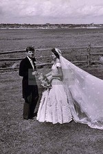 JOHN F KENNEDY JACKIE BOUVIER WEDDING PORTRAIT 1953 4X6 POSTCARD PHOTO