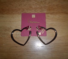 I Am Brand Heart Hearts Hoop Style Earrings *NEW* Costume Fashion Jewelry