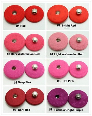 Sewing Fabric Covered Popper Metal Snap Fasteners Buttons 11-25mm 10Sets