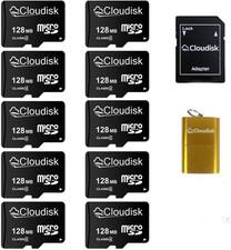 Pack of 10 Micro SD Card 128MB Small Capacity Not 128GB Memory Card C4 with Ad