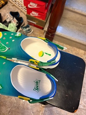 Crocs x Sprite All Terrain Clogs Comfort Sandals Green/Blue  display picture 1
