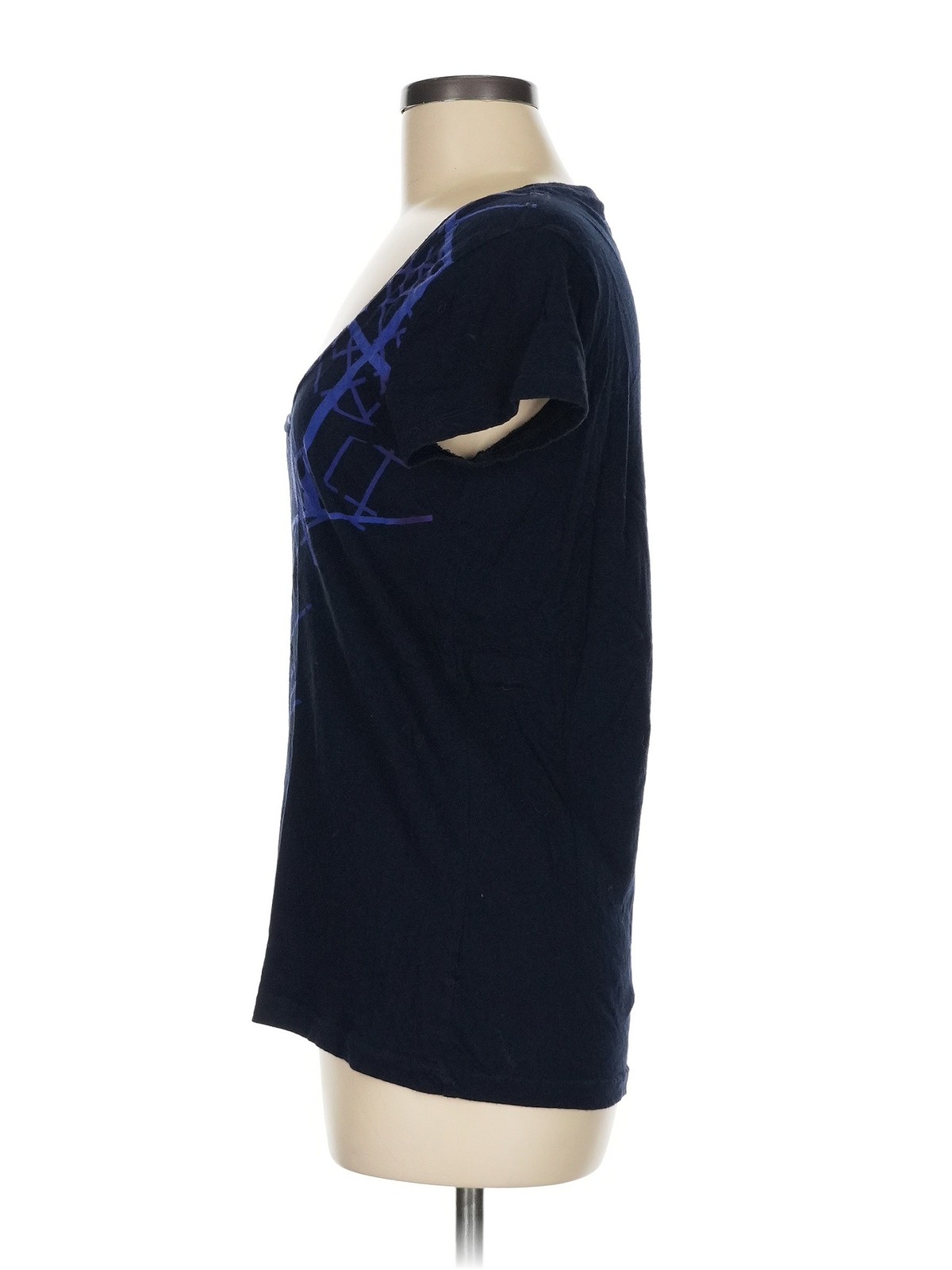 Converse One Star Women Blue Short Sleeve T-Shirt M thumbnail 4