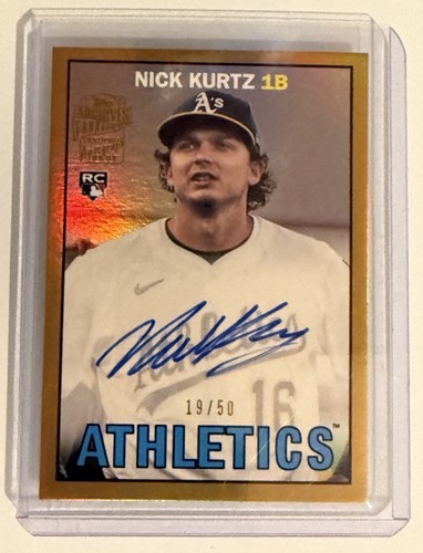 Nick Kurtz [Gold] #67FFA-NK 2025 Topps Archives 1967 Fan Favorites Autograph card