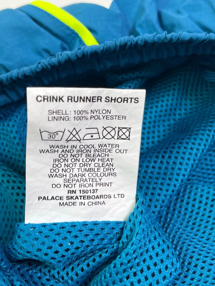 Palace Skateboards Crink Runner Shorts 7" Small Nylon Mesh - Image 3 of 4