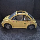Vintage Barbie  Mattel VW Yellow Beetle Car No key, rear view mirrors 2000