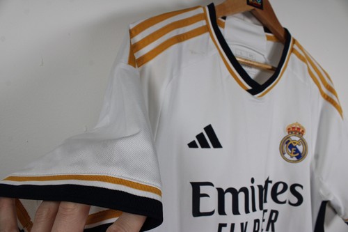 Camiseta de fútbol local Real Madrid 2023-2024 Hala para hombre grande blanca de fútbol - Imagen 4 de 12