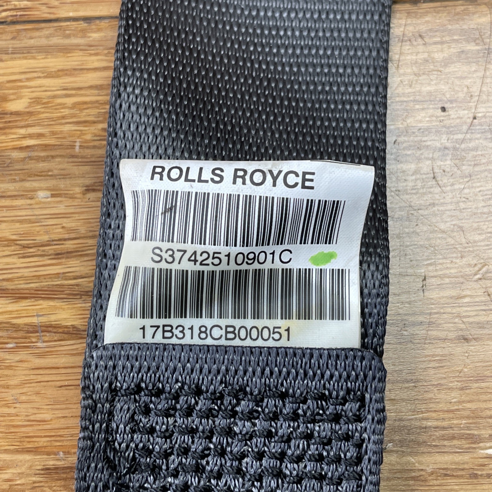 2017-2023 Rolls Royce Dawn RR6 Rear Left Side Seat Belt Retractor Black OEM