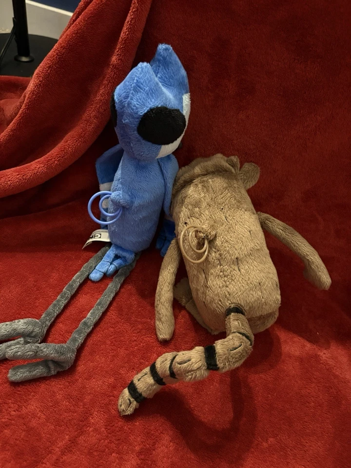 Red de dibujos animados de 8 pulgadas de peluche de Mordecai and Rigby de Mardocai and Rigby regular Show Foto 3 de 4