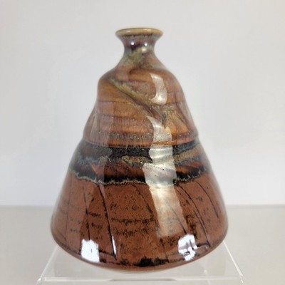 Rare Tom Edwards Artist Signed Studio Pottery Vase 5'' x 4.25''