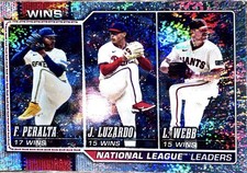 2026 Topps Series 1 NL Wins Leaders Peralta Luzardo Webb #117 Holofoil