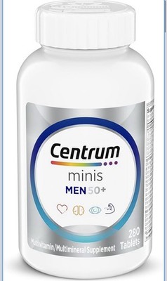 (Ex:11/26)Centrum Minis Men s 50+ Multivitamin with D3, B Vitamins+Zinc (280 Ct)