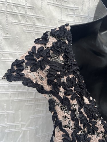 Anthropologie Yoana Baraschi Lace Soutache Dress Scoop-Neck Black 10 - Picture 10 of 20