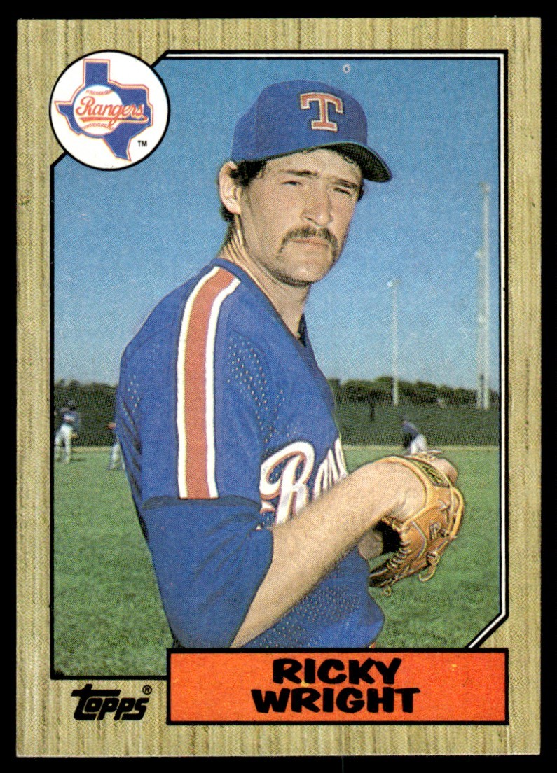 1987 TOPPS BASEBALL CARD RICKY WRIGHT #202 TEXAS RANGERS 7054