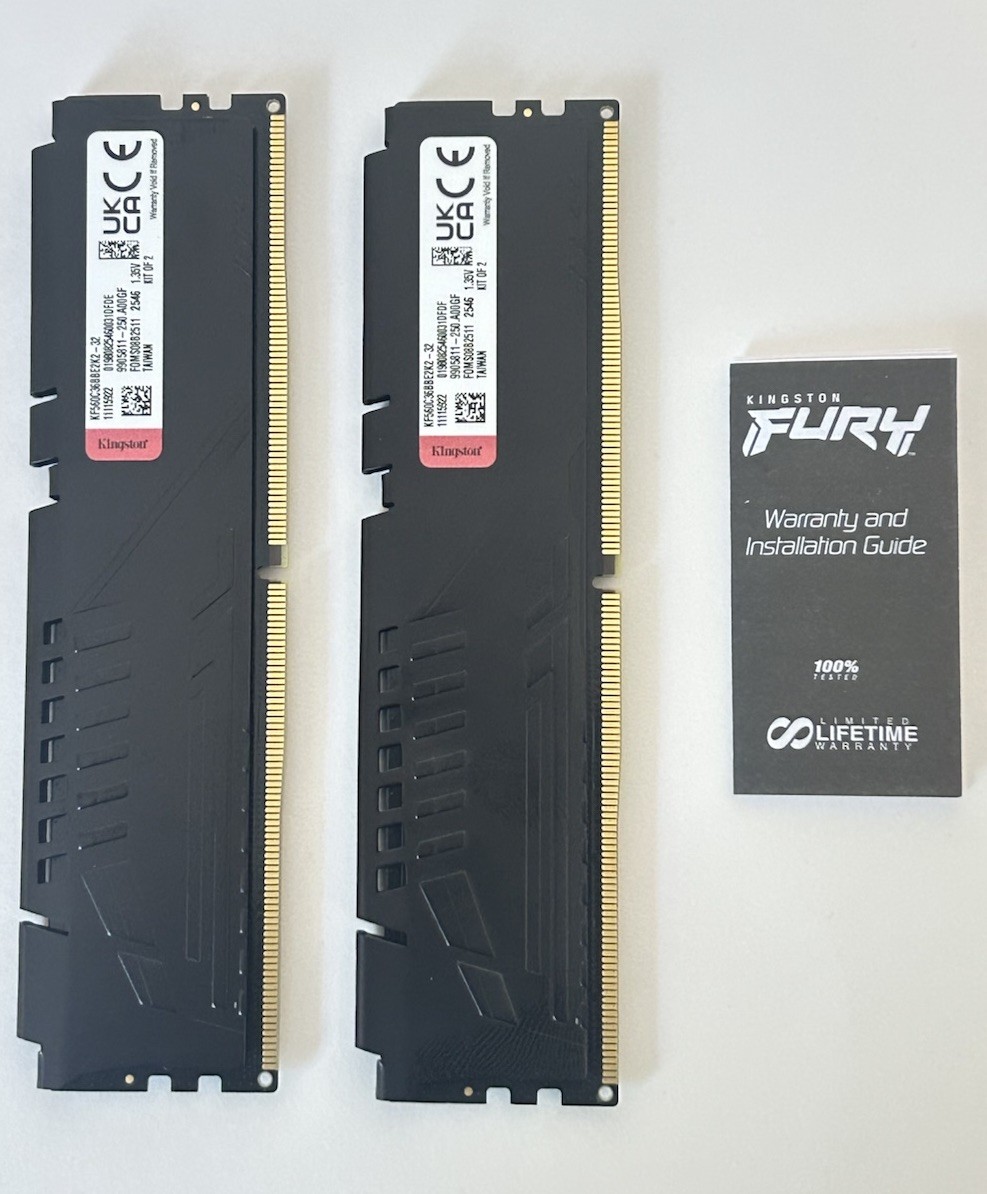 Kingston FURY Beast 32GB (2 x 16GB) DDR5 6000 (PC5 48000) Memory