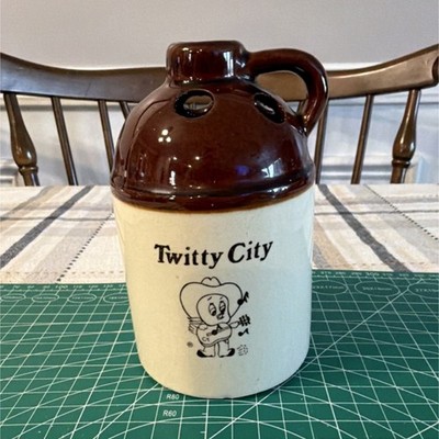 Twitty City Ceramic Brown Jug Pencil Holder