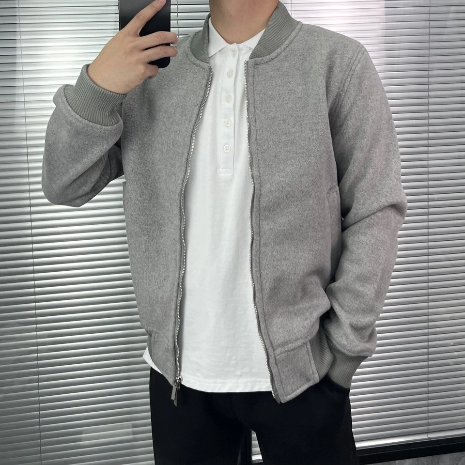 Thom Browne Men's Autumn Long-sleeved Striped Woolen Stand-up Collar Jacket - Image 3 of 4