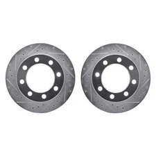 For Dodge D350 90-93 R1 Concepts Drilled & Slotted Front Brake Rotor Set
