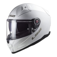 Casco de calle LS2 Citation II blanco brillante liso cara completa tallas para adultos 2X y 3X