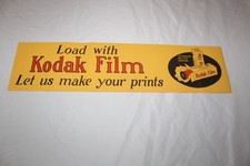 Vintage Advertising Poster Kodak Film Let Us Make Your Prints Yellow Box Film