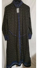 Sosandar Black & Gold circle chain Shift Shirt Dress Size 10