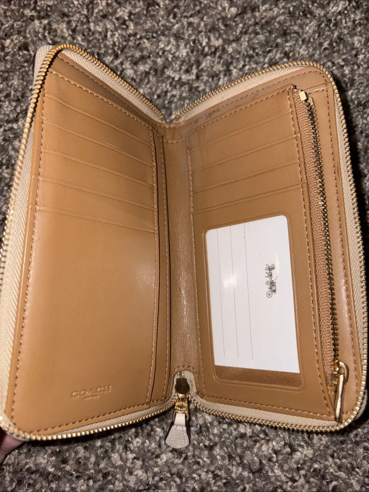 Coach Signature Tote and Wallet Set Beige Cream - Image 2 of 4