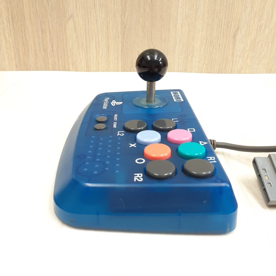 PS1 HORI COMPACT JOY STICK Fighting Controller HPS-129 PS1 Playstation Blue - Image 2 of 4