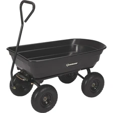 Strongway Poly Dump Cart, 600-Lb., 4 Cu. Ft. Capacity, 38-3/4in.L x 20in.W