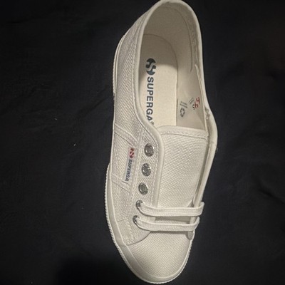 Superga Men's White Canvas Low Top Lace-Up Sneaker, Solid Casual Athletic