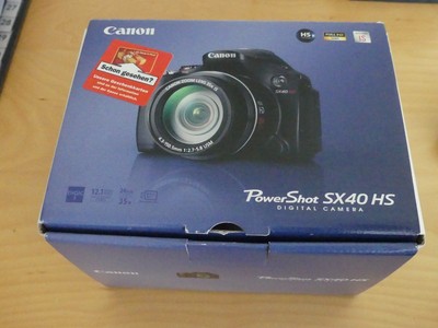 Canon PowerShot SX40 HS 12.1MP Digitalkamera - Schwarz, mit Originalverpackung