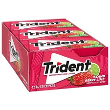 Trident Sugar Free Gum 12 Packs x 14 Pieces (168 Total) Assorted Flavors