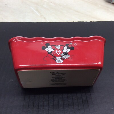 Disney Mickey Minnie Baking Dish Heart Red Oblong Bread 2022