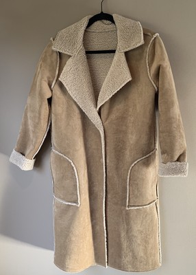 VELVET by Graham & Spencer Reversible Lux Sherpa Coat in Mink, Size Small NWT | eBay