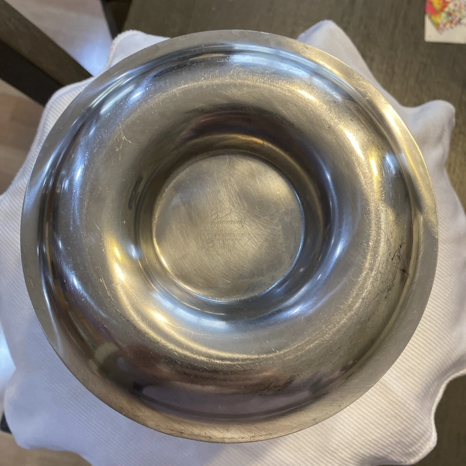 Serving dish, made in Denmark Stainless Steel 18/8 Gravy Sauce Bowl Saucer - Image 4 of 4