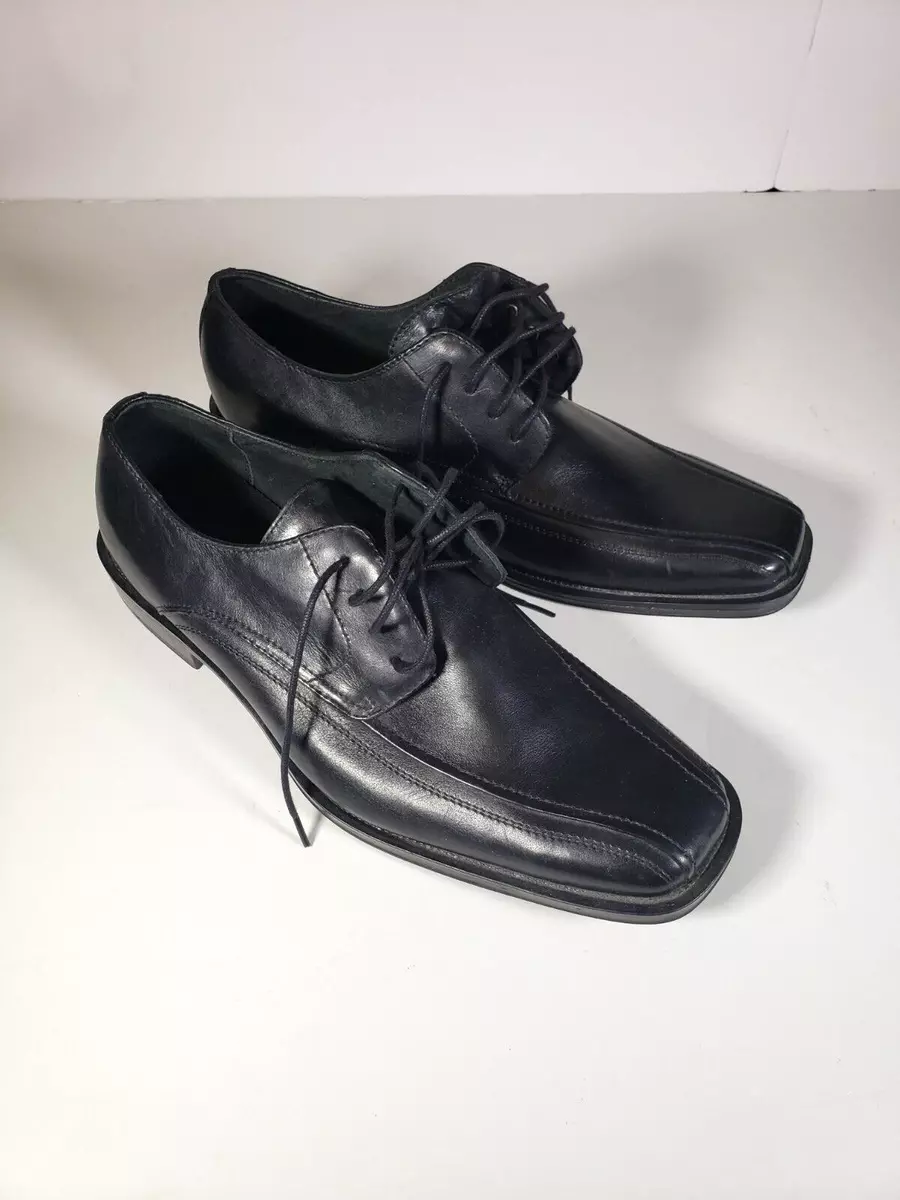 Claiborne Black Leather Men s Casual Laced Dress Shoes Size 10.5 M