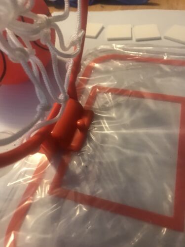 NEW Clear NBA Style NYLON Net Mini Dunk Hoop Shooting Basketball Office Bedroom - Picture 3 of 6