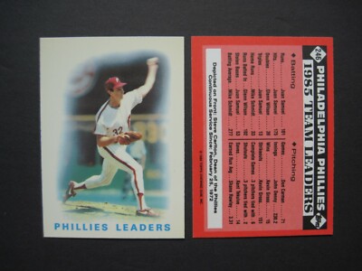 PHILLIES TIFFANY BASEBALL CARDS Your Pick Choose TOPPS 1985 1986 1987 Rare