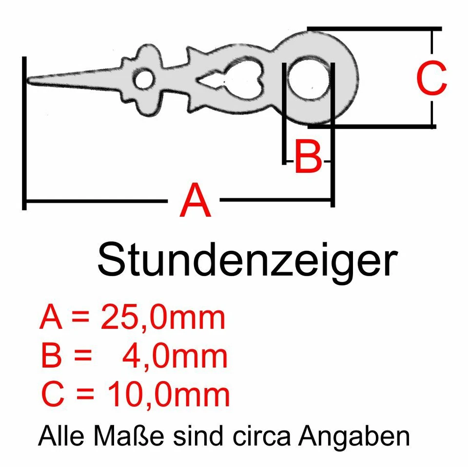 Kuckucksuhr Zeiger Kunststoff mit Zeigerbuchse für Zifferblatt 60mm - Bild 3 von 4