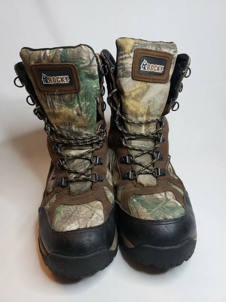 Rocky Thinsulate Waterproof Camo Hunting Boots Men's 8W 800 Gram EUC - Image 2 of 4