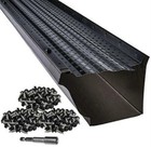 LeafTek DIY Gutter Guards | 6x 100' of Leaf Protection in Black ...
