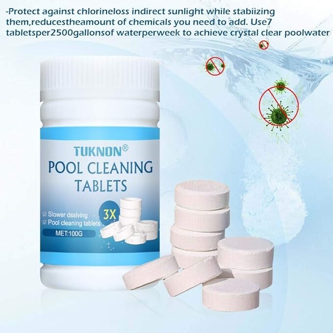 Chlorine Tablets for Hot Tubs, Swimming Pool Spa Multifunctional