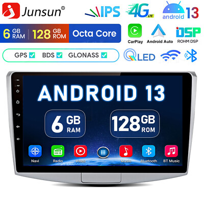 6GB+128GB Android 13.0 Autoradio Carplay GPS WiFi Für VW Passat B6 B7 CC Magotan